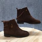 Timberland Boots Womens 8.5 M Chelsea Ankle Booties Brown Leather Cuban Pull On
