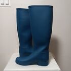 NWOB Hunter Original Refined Tall Waterproof Rain Boots Matte Blue Womens Size 8
