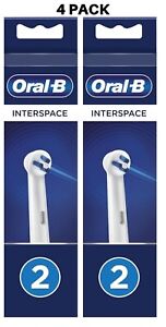 4 Oral-B Interspace Electric Toothbrush Head, Deep Plaque Remover 4count 2x2pack