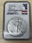 2023 $1 Silver Eagle NGC MS 70 First Day Issue Miles Standish