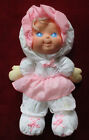 Vintage Fisher Price Puffalump Kids 15” Girl Doll Blonde Hair Pink Skirt
