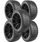 (QTY 5) 35x13.50R22LT Venom Power Terra Hunter X/T 120Q LRE Black Wall Tires