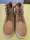 Anjou Femme Women's Brown Lace Up Round Toe Ankle Hiking Snow Boots Size 9