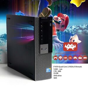 Dell Optiplex 980 SFF i7 14gb ram 1tb hdd Retro Gaming PC +  Games