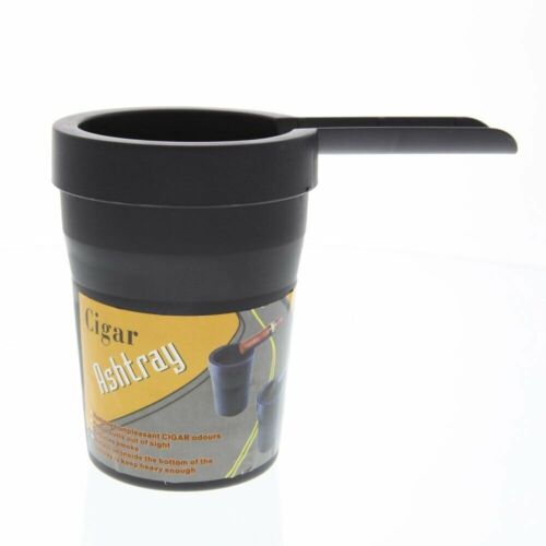 Durable Black Cigar Car Ashtray - Plastic Car Auto Cup Holder Friendly Ashtray