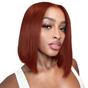 Colored Bob Wig Human Hair 13x4 HD Lace Front Bob Wig Pre Plucked with Baby Hair