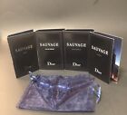 DIOR “SAUVAGE” MENS FRAGRANCE VARIETY 4-SAMPLE GIFT NEW Vials with original ‘car