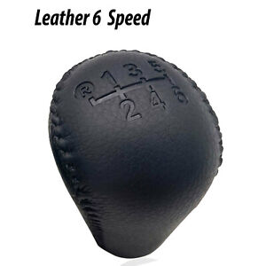 6-Speed Leather Gear Shift Knob Black For Toyota Tacoma 2005 2006-2013 2014 2015 (For: Toyota)