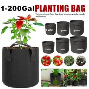 1 25-200 gallon Grow Bags plant tree pots fabric growing large garden Planting