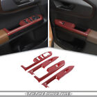 For 2021-2024 Ford Bronco Sport Red Carbon Window Lift Switch Button Cover Trim (For: 2023 Ford Bronco Sport Big Bend)
