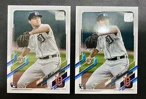 2021 Topps RC #321 Casey Mize Rookie 2 card lot Detroit Tigers