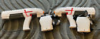 Lot of 2 Laser X Original Blaster White Laser Tag Toy Guns + Hit Sensors B1