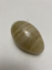 Vintage Alabaster Stone Marble Granite Brown Beige Colored Egg Onyx Made Italy