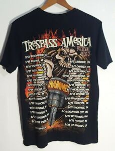 Metal Hammer Trespass America Festival 2012 Tour Men's Medium Shirt Made/USA EUC