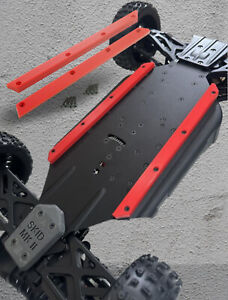 Chassis Skid Slide Rails for Arrma Typhon, Kraton, Notorious 6s (Red)