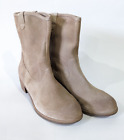Ugg Women W RIONI Leather Suede Mid Calf Slouch Boots 1007174 FAWN Beige US 9