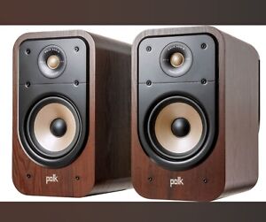 Polk Audio ES20 Signature Elite Bookshelf Brown Speaker 2 Pair Box