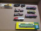 N SCALE LOT OF 9 LOCOMOTIVES FOR REPAIR OR PARTS