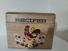 Vintage Norcrest Rooster Floral Wooden Recipe Box Japan