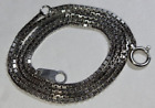 Solid platinum 1.25mm box chain necklace 6.11 grams - 15.5