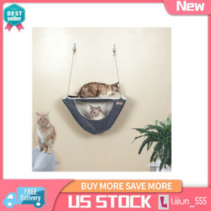 Wall Mount Cat Shelf & Cat Hammock, Single Shelf Gray/Natural, 23
