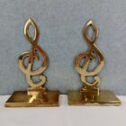 Solid Brass Music Treble Clef Bookends Made in India Music Musical Note Golden