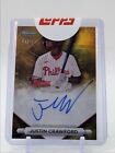 JUSTIN CRAWFORD 2023 BOWMAN STERLING AUTOGRAPH GOLD REFRACTOR AUTO /50 Q1449
