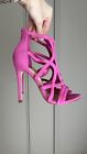 very pink suede ALDO high heels sandals size 6