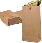 MT Products 10 lb Kraft Brown Recyclable Paper Bag/Paper Lunch Bag - Pack of 50