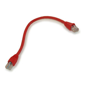 1ft Cat6 Ethernet RJ45 Patch Cable  Stranded  Snagless Booted  RED