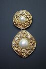 Vintage Authentic Coco Chanel Mabe Pearl Dangle Brooch Pin 3 1/4
