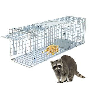 Live Animal Trap Extra Large Rodent Cage Garden Rabbit Raccoon Cat 24