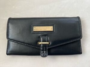 Women’s Etienne Aigner Tri Fold Black Faux Leather Wallet/Clutch Organizer