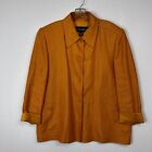 Linda Allard Ellen Tracy Womens Blazer Jacket Linen Rayon Blend Lined Size 16