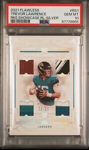 2021 Panini Flawless TREVOR LAWRENCE Rookie Showcase Quad Patch RC #’d 3/20