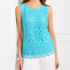 LACE TRIM KNIT SHELL. layer-ready tank is elevated with a romantic lace MSRP 89$