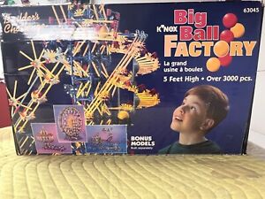 K'NEX Big Ball Factory Set #63045 BIG BOX INCOMPLETE PRE-OWNED w/Instructions