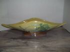 Vintage Roseville Pottery Wincraft 1948 MCM Green Blue Grape Console Bowl 229-14