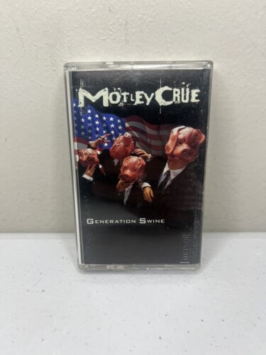Vintage 1997 Motley Crue Generation Swine Cassette Elektra Entertainment