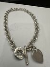Tiffany & Co. Heart Tag Toggle Necklace 16 inch Sterling Silver Necklace Chain