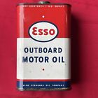 Vtg 1950s ESSO Outboard Motor Oil 1 Quart Can MADE in USA