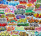 25/50 Graffiti Art Sticker Pack - Waterproof Vinyl - Hip-Hop B-Boy Rap 80's
