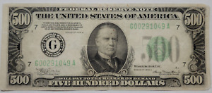 1934-A $500 FRN Federal Reserve Note McKinley Chicago IL Five Hundred *F254