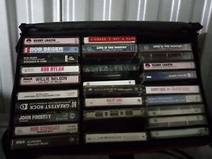 Lot Of 27 Mixed Music Cassette Tapes With Case Classic Rock