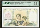 French Indochina 500 Piastres Banknote P-57 ND 1939 AUNC  PMG 55