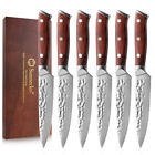 6PCS Utility Knife Steak Knife 5 inch Forged Stainless Steel Kitchen Knives