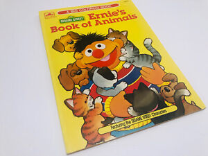 Vintage Sesame Street Ernie’s Book Of Animals Coloring Book Golden