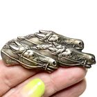 Art Deco Racehorse Brooch, Sterling Silver, Stamping, Hat or Lapel Pin