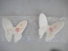 New ListingVintage Ceramic Rose Butterfly Wall Hanging ~ LOT of 2 Lasting Products HOMCO