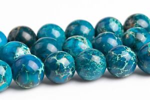 7-8MM Sea Blue Sea Sediment Imperial Jasper Beads Grade AAA Round Loose Beads